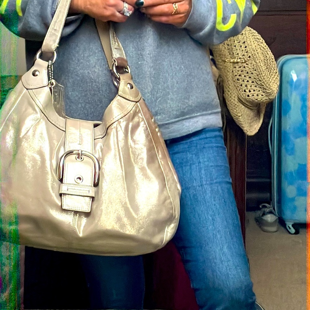 Coach Shoulder Hobo Bag Gtd Auth